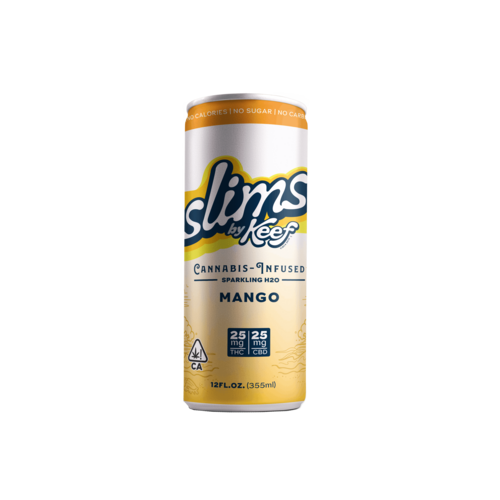 Slims by Keef Mango 1:1 THC:CBD | Carbonated | 25mg | 12fl oz