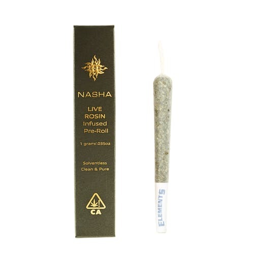 Nasha 1 gram Rosin Infused Preroll - Papaya Bomb x Moroccan Peaches