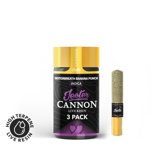 Motorbreath Banana Punch | Live Resin Cannons | Infused Minis | 3pk