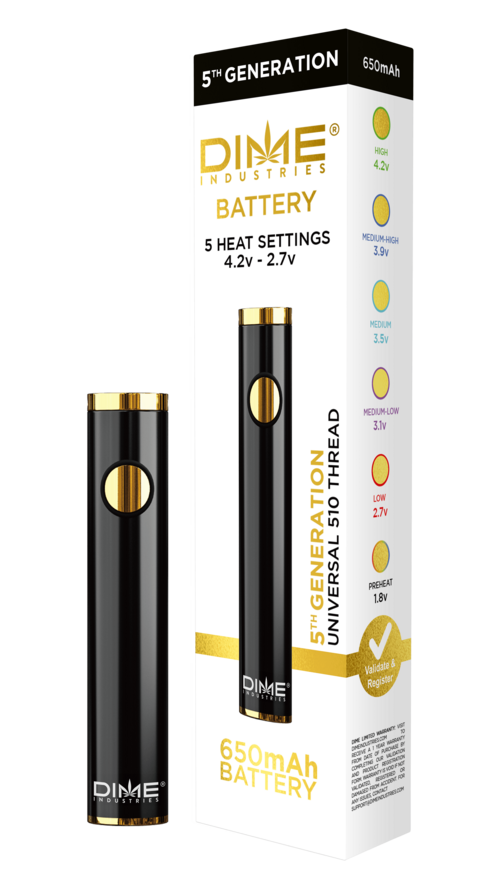 Dime Industries 5th Generation 510 Thread Battery - Black (2023)